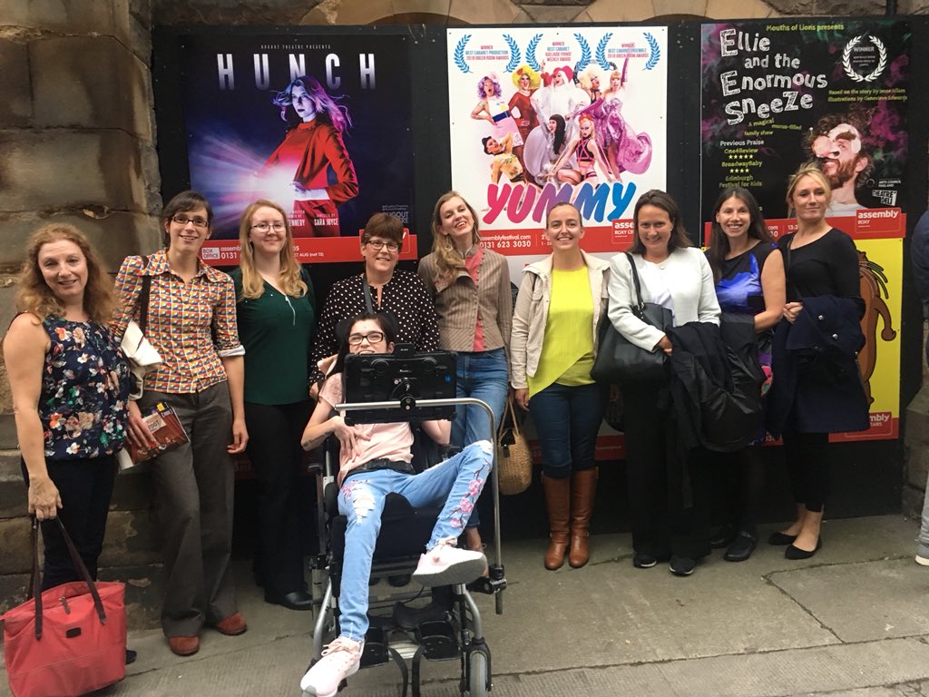 BobathScotland's tweet photo. Laughing and thinking thanks to @BOPTheatre and dinner as recommended by @EuansGuide ! See it if you can #MyLeftRightFoot #edfringe2018 https://t.co/lQi9CU5CG6