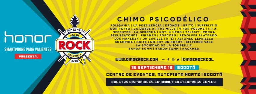 Se viene el #DiaderockColombia este proximo 15 de sept....por que el #ElRockEsNuestro