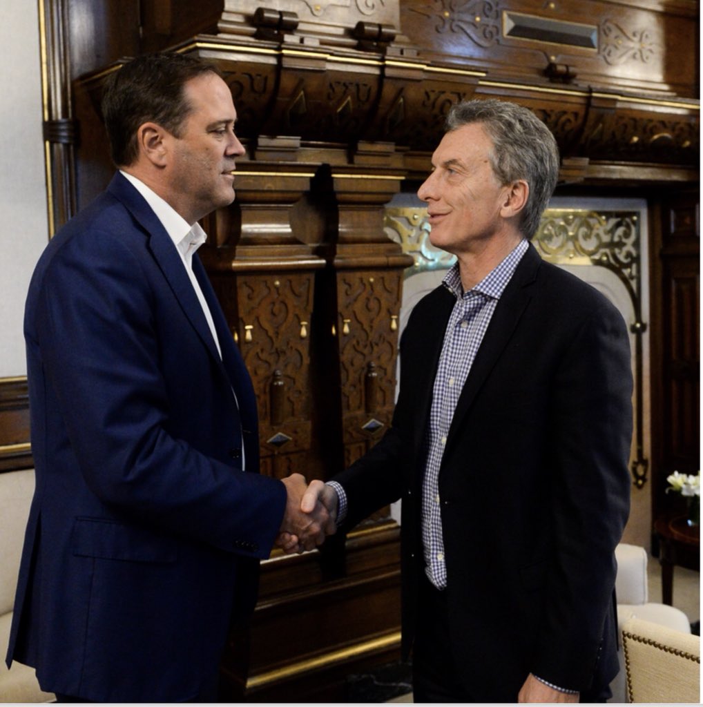 ChuckRobbins's tweet photo. Honored to partner with @mauriciomacri to expand @Cisco NetAcad program to prepare Argentinians for jobs of the future in ICT and cyber - and help build the foundation for Argentina’s digital strategy and are committed to our long term partnership with Argentina! #CiscoArgentina https://t.co/td9bXeE6QU