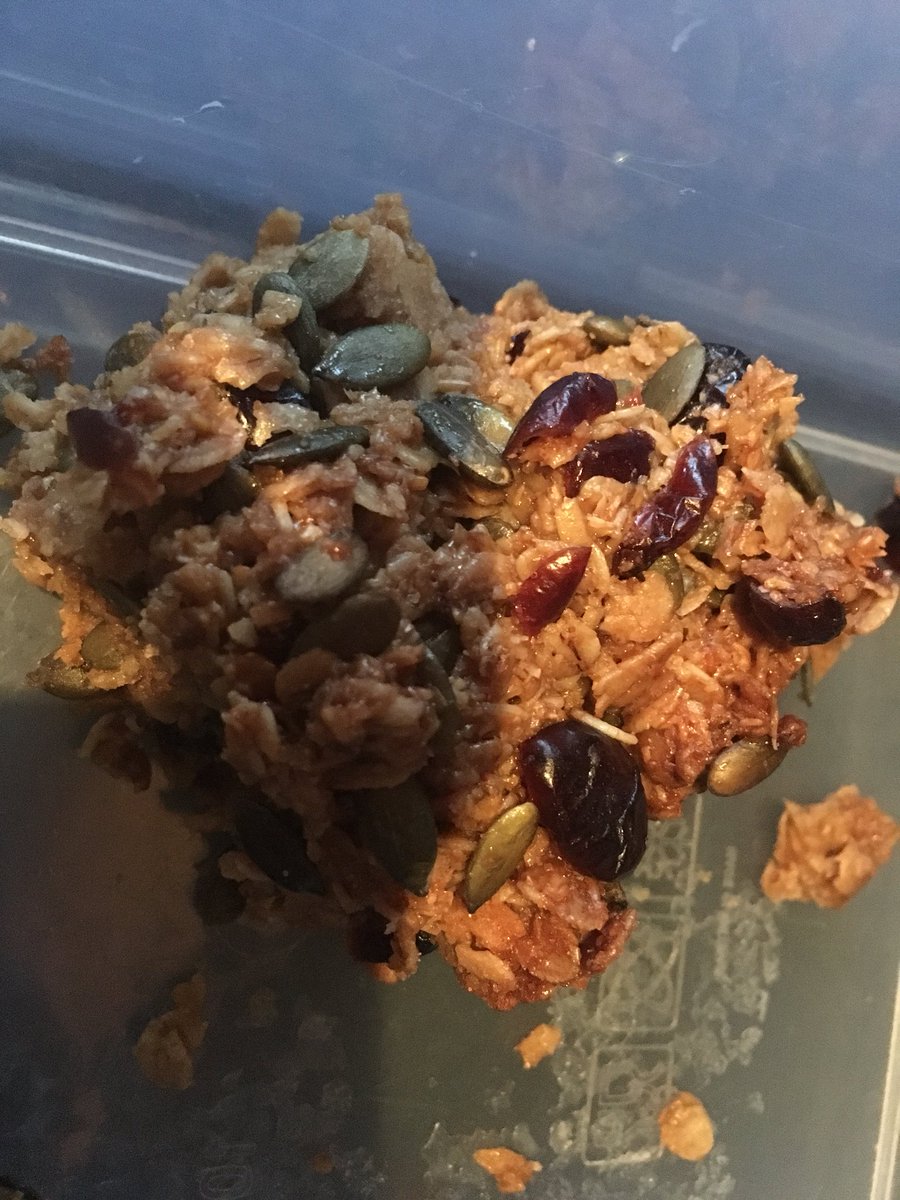 Planning the food for the drop bag for <a href="/digdeeppeak/">Dig Deep Races</a> in aid of <a href="/SHCFundraising/">Sheffield Hospitals Charity</a> - this homemade flapjack (not by me!) will definitely be making an appearance! Proper 50mile fuel :) #NHS1000miles (3 weeks to go!)