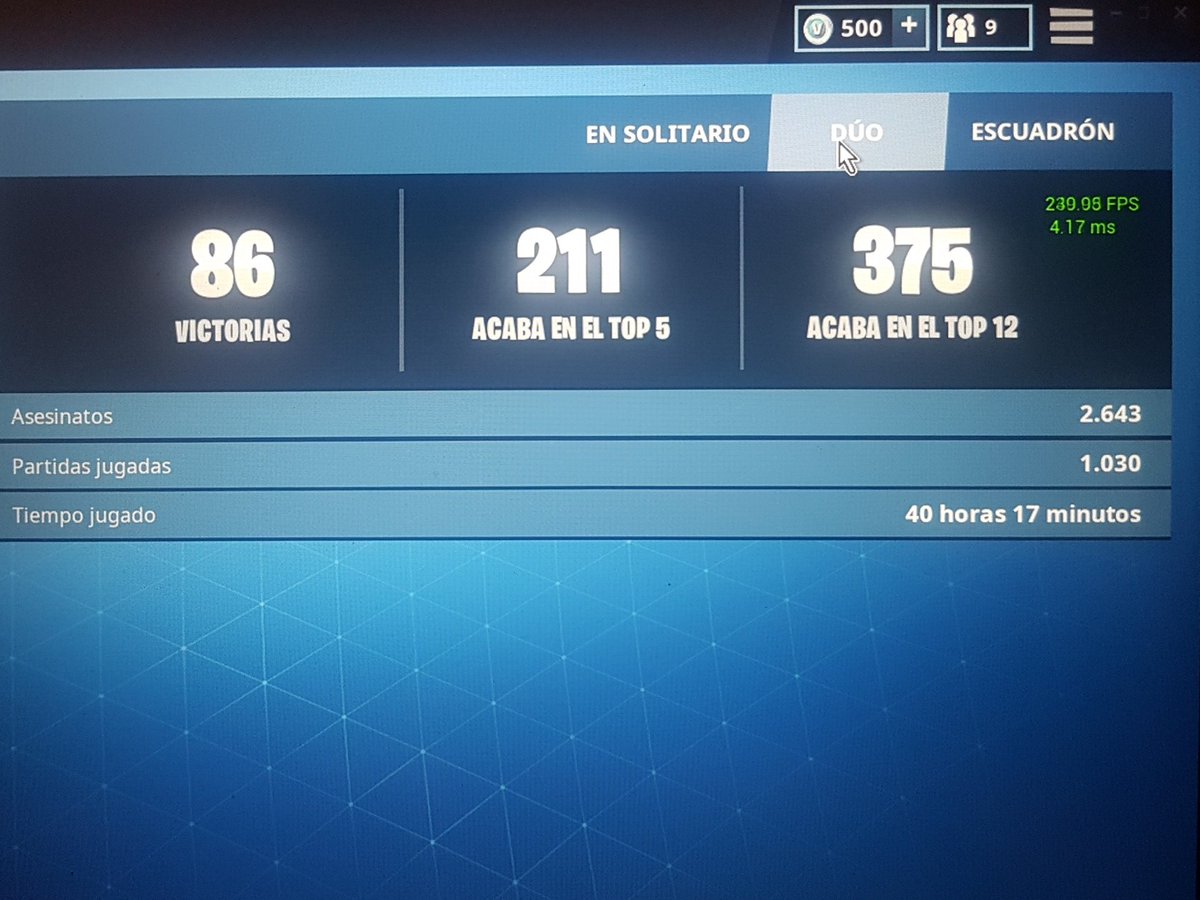 ElTerror212's tweet photo. #eSportschile #Fornite un largo camino ya eh recorrido espero que algun dia me salga ah cuenta esta cantidad de victorias que eh acumulado no me considero un pro... Pero si talves un buen jugador https://t.co/AdjVFhaDMP