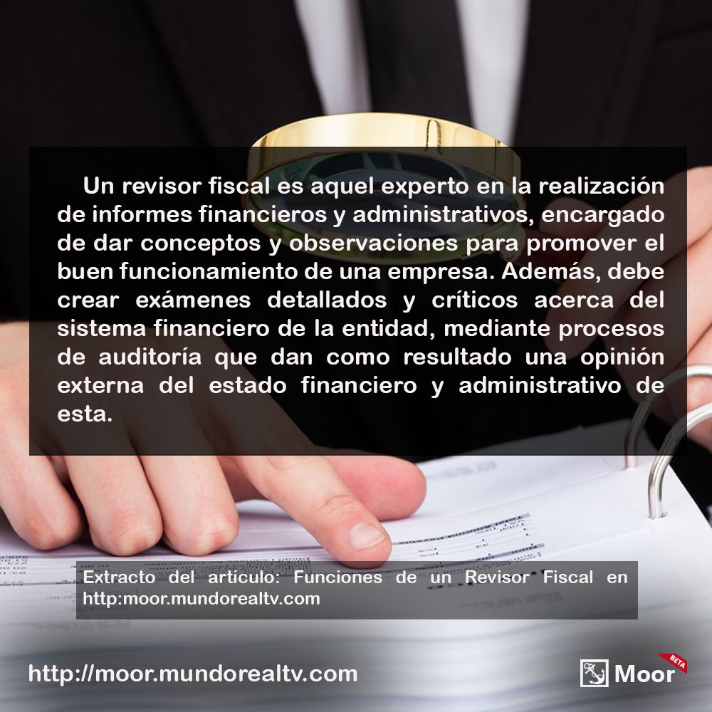 moormrtv's tweet photo. Funciones de un Revisor Fiscal
https://t.co/onq2EN8bBe
#Revisorfiscal #Empresas #Negocios #Finanzas https://t.co/yAjapJ1NTS