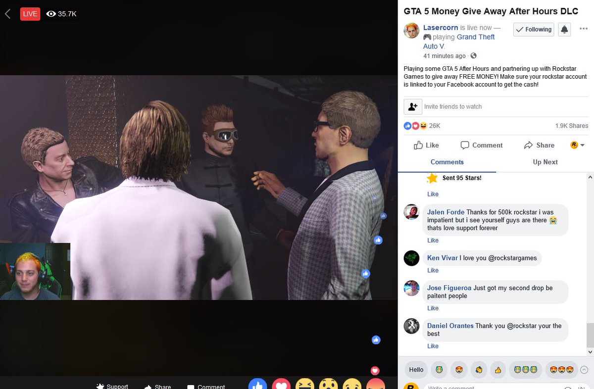 Rockstar Games On Twitter Lasercorn Is Live On Facebook As -