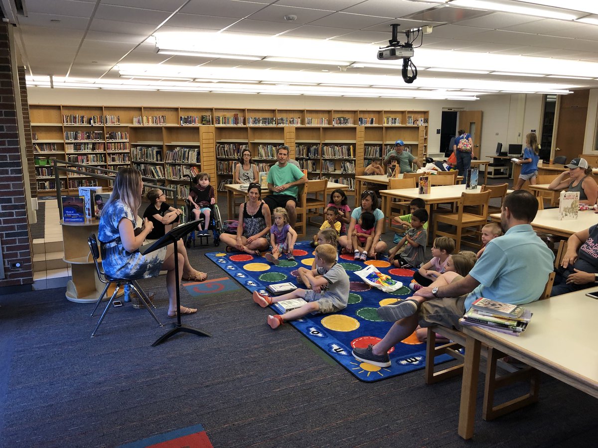Harrison_LMC's tweet photo. More from the Sing Along with Mrs. Hepler!  Thanks to all who joined us at the final library hours.  See you soon! #Geneva304 https://t.co/d6LED1KmoE