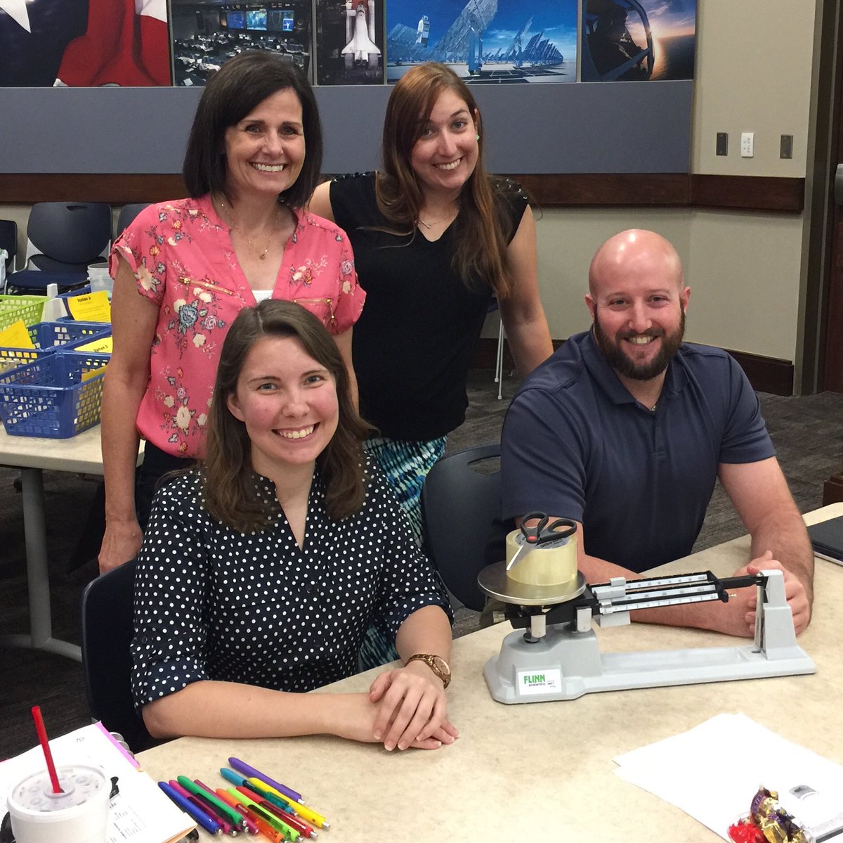 LobitMS's tweet image. LMS science teachers attend training to get ready for a new year!