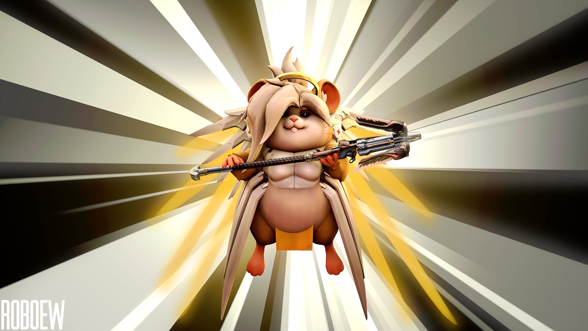 “#SFM #Overwatch #WreckingBall #Hamster #Mercy #Hammond” .