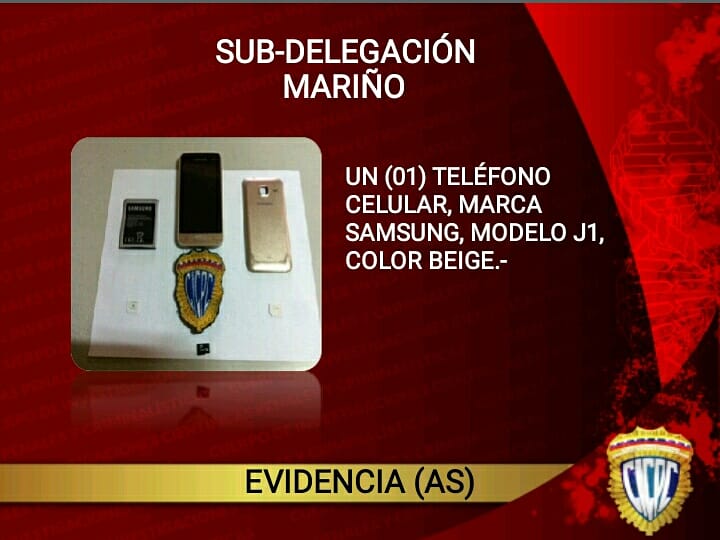 #CICPC Mariño, tras investigaciones de campo Técnico-Cientifico, lograron aprehender a una ciudadana, por el delito de Cosa  Proveniente del Delito, por cuanto se le incautó un 01 teléfono celular.
#EficienciaOnada
Nacimos para servir, no pasará ser servidos!