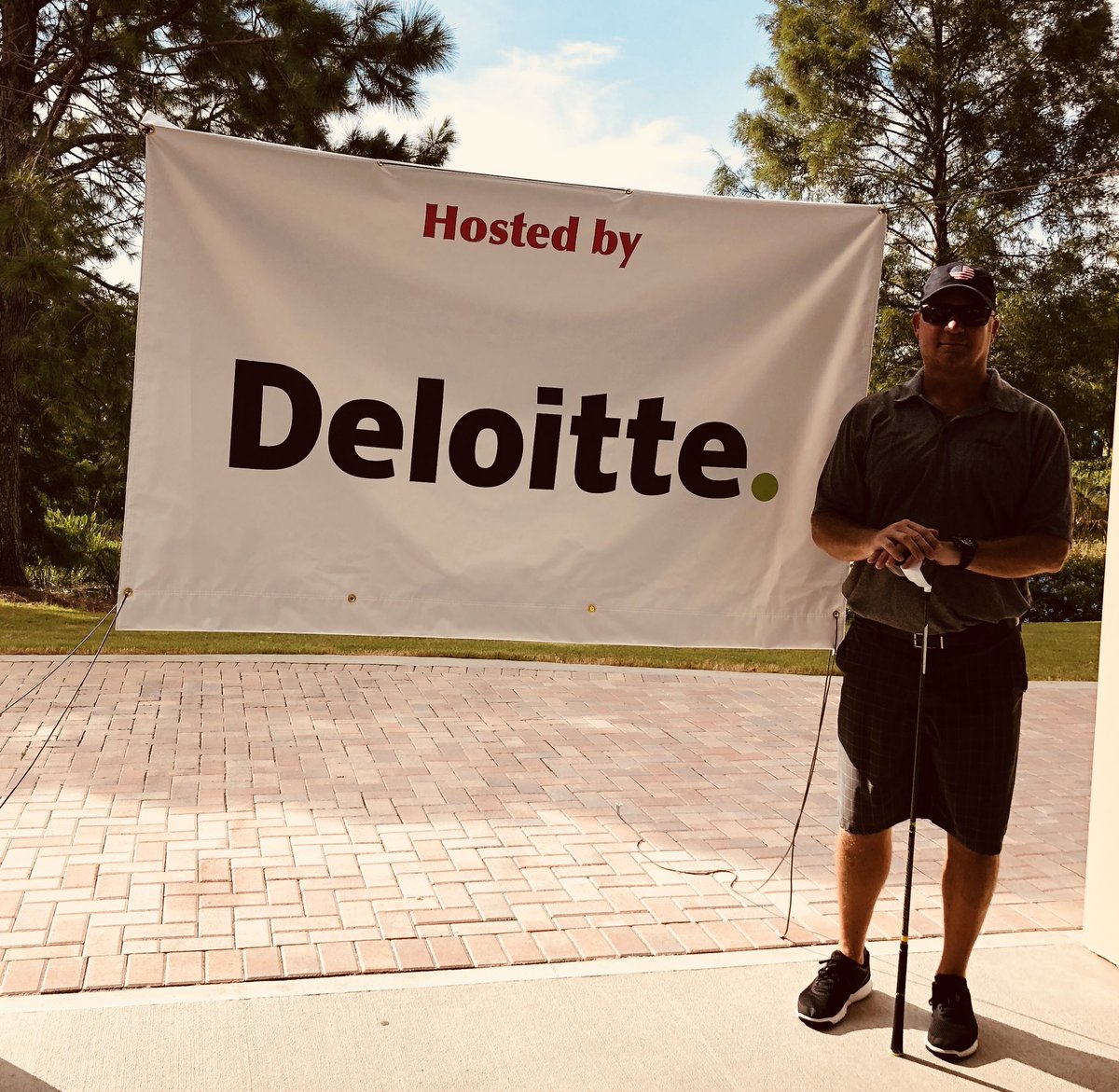 AshMcCabe's tweet photo. It is a beautiful afternoon for golf as #DeloitteSupports the 3-hole tournament at the #NVWG. Good luck to all participants and enjoy the #Deloitte shades 😎 @DeptVetAffairs @PVA1946 @Sports4Vets @DeloitteUS @lifeatdeloitte #PVAble https://t.co/VulFKIbvh5