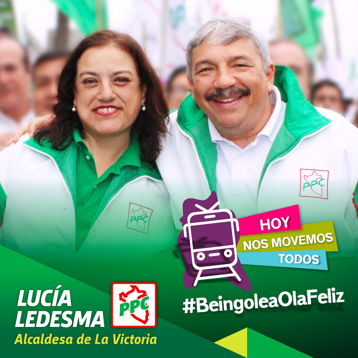 Estamos a pocos minutos de la visita del futuro alcalde de #Lima <a href="/BeingoleaA/">Alberto Beingolea</a>. Los esperamos. Todos juntos haremos una gran #OlaVerde. 

#BeingoleaOlaFeliz 😁
#LimaFeliz 💚
#LaVictoriaSiTieneFuturo 🙌
#BeingoleaEnLaVictoria 💪🏽
#ERM2018 🇵🇪