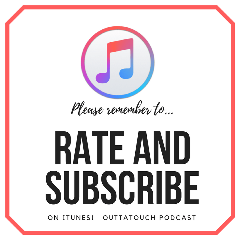 OuttaTouchPod's tweet photo. Like us? Take a moment to rate and subscribe on iTunes #outtatouch #podcast https://t.co/4SeaC1xjC9 https://t.co/nTWnkjdi62