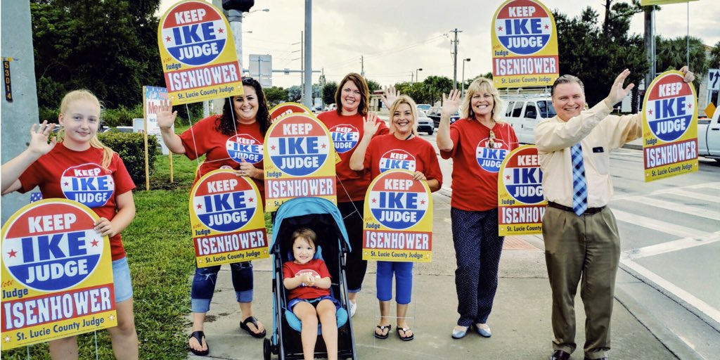 Keep an eye out for Judge Isenhower and Team #KeepIkeJudge on your way to and from work! And remember to vote on August 28! #IkesArmy #stluciecounty #saintluciecounty #fortpierce #portsaintlucie #portstlucie #stluciewest #traditionfl