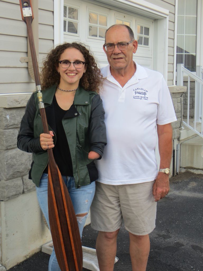 smallchangeptbo's tweet photo. We partnered with local paddle maker Rick Schuett, who made a custom paddle for Rachel. #ptbo #ptboproud #scp #smallchangeptbo #ptbocanada #ptboexplores #custom #paddle https://t.co/YCyl1TVGSM