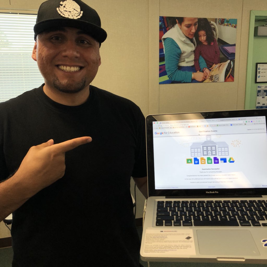 #Congratulations! To Mr. Romero of the #VRBStrong @VRBEagles . He’s showed that he’s not just #AlisalStrong and #AlisalFuerte by passing #GSuiteEdu Level 1 today, but he’s also #futureReady for his students. #EdTechTeam