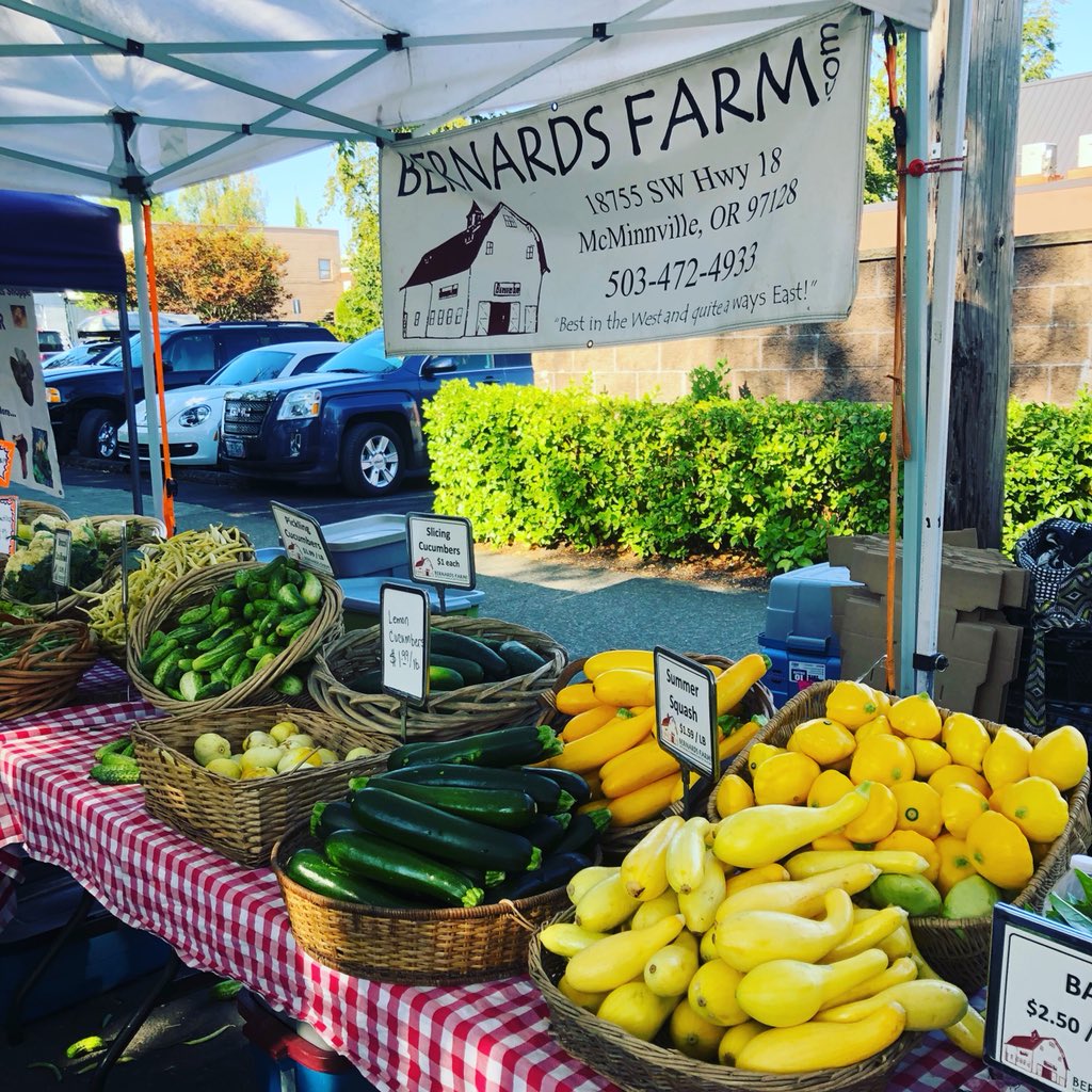 Thursdays = time to stock up on local produce at the McMinnville Farmers’ Market. <a href="/bernardsfarm/">Bernards Farm</a> is one of our stellar farmers providing produce for BIG NIGHT.