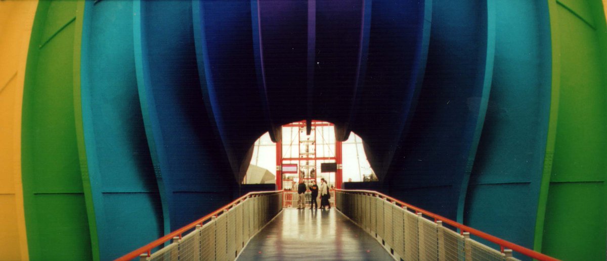 Onwards was Rest Zone, dedicated entirely to giving guests a relaxing place to rest. Through a rainbow gate, guests would enter a huge white expanse filled with light and ambient music - a composition called 'Longplayer' by Jem Finer designed to take 1,000 years to fully play.