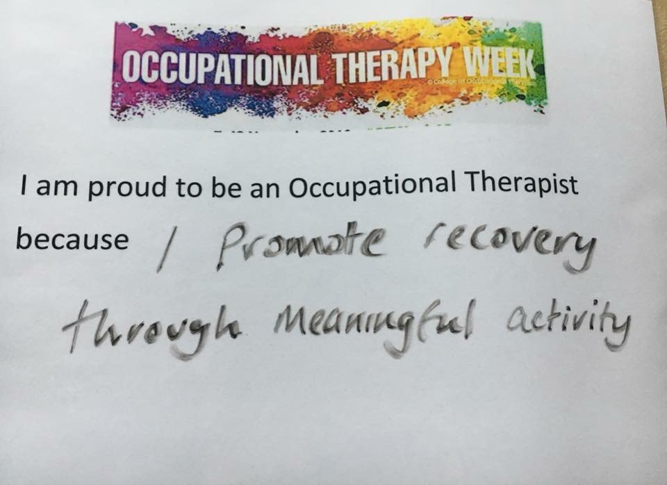 WAHT_OT's tweet image. Our #OccuptionalTherapy team share why they are proud to be part of our profession 💚 #jobsatification #valueOT