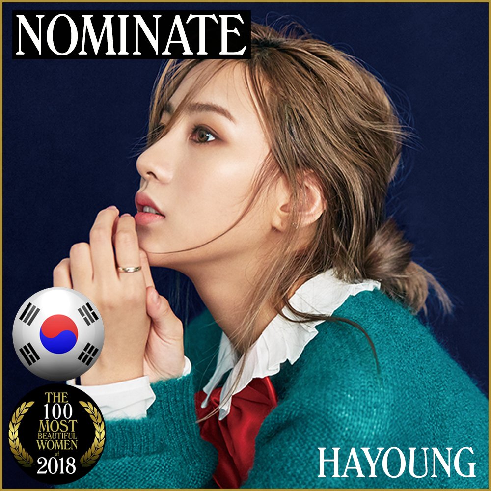 TOP BEAUTY WORLD (@dtopbeautyworld) on Twitter photo OH HAYOUNG ! NOMINATE TO 100 MOST BEAUTIFUL WOMEN OF 2018
#TBWORLD2018 #HAYOUNG #APINK #KPOP #SouthKorea <a href="/Apink_2011/">Apink(에이핑크)</a> OH HAYOUNG ! NOMINATE TO 100 MOST BEAUTIFUL WOMEN OF 2018
#TBWORLD2018 #HAYOUNG #APINK #KPOP #SouthKorea <a href="/Apink_2011/">Apink(에이핑크)</a>
