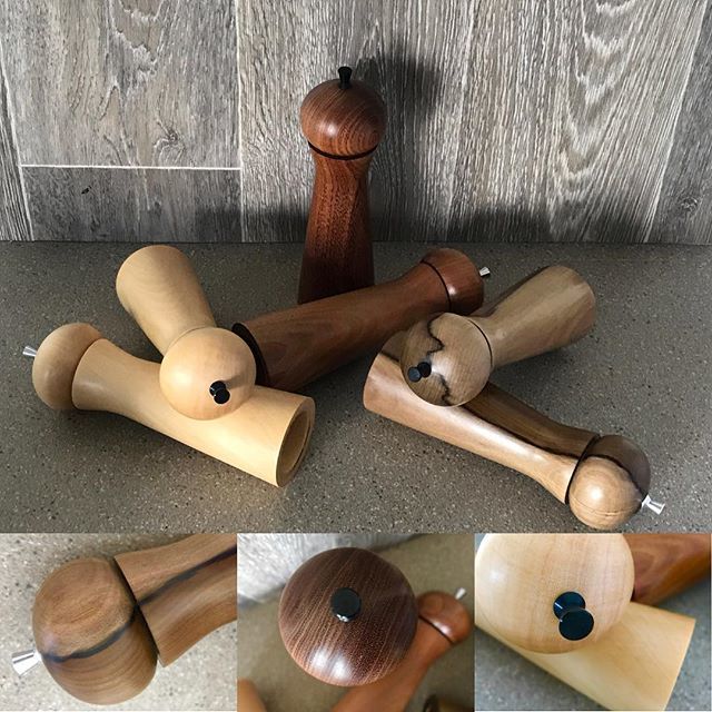 OzWoodWork's tweet photo. These chubby little salt and pepper mills are on sale at $60 off per set! https://t.co/lT3wfM3LHu #saltandpepper #mills #sassafras #blackwood #huonpine #sale https://t.co/UIfK8DW0DU