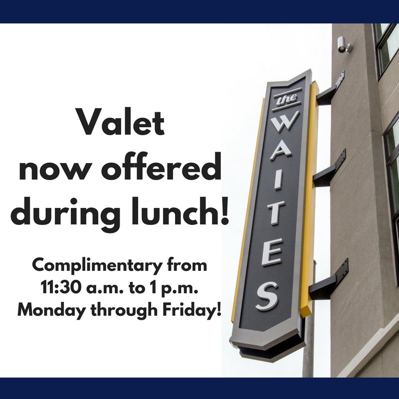 Don't sweat parking when you come for lunch at #TheWaitesBham - complimentary valet is available Monday through Friday!