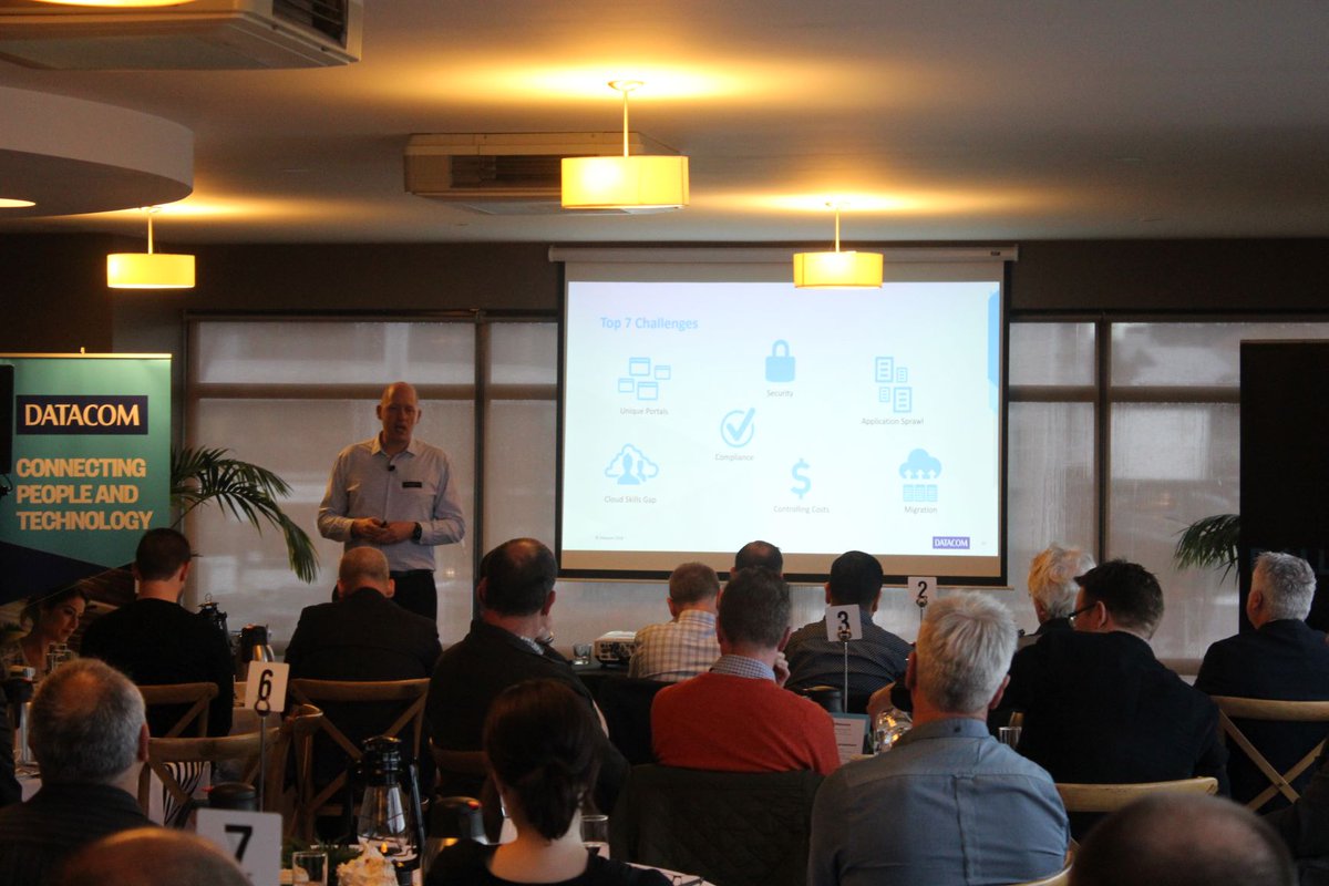 Datacom's tweet photo. Great event this morning 'Embracing the Hybrid Cloud' with @DellEMC and @MicrosoftNZ  Great crowd, talking about where enterprise is heading with hybrid cloud. Also Datacom Azure Stack – now generally available! The power of Azure Cloud, Localised. https://t.co/tzHly6BKzd
