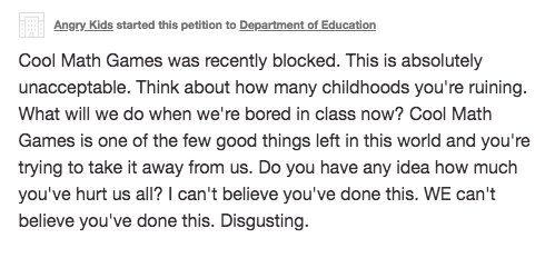 Petition · Unblock Cool Math Games ·