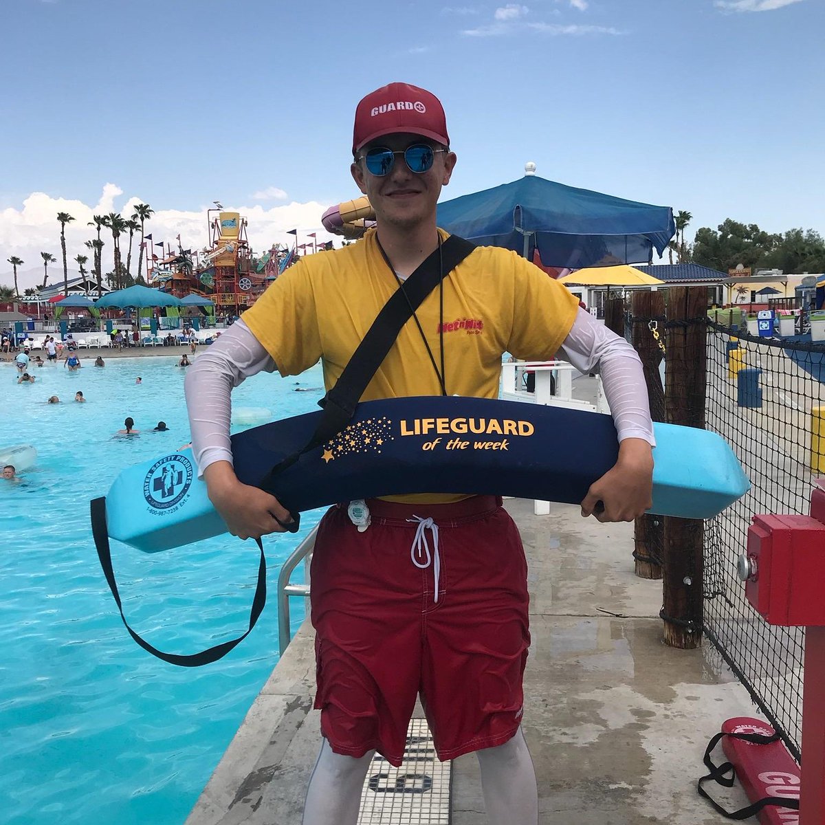 WetnWildPS's tweet photo. Congrats Felipe. He is our new Guard of the Week. He is awesome at keeping our waters safe. https://t.co/FtMTHWtTZf