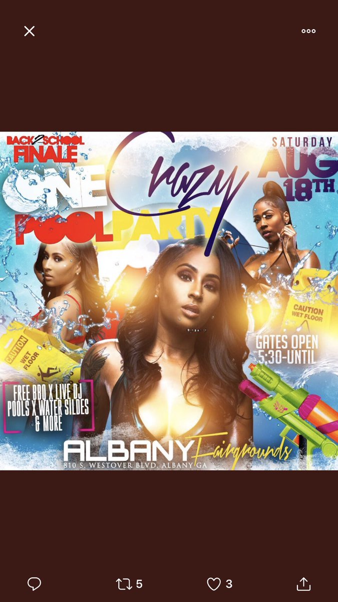 atlkamio4's tweet photo. #MDNPoolParty #OneCrazyPoolParty  (The Biggest Party Of The Fall ) 
-Twerk Contest 💃🏾
-Beach Balls 🏐
-FREE FOOD
-Live Dancers 🕺🏾💃🏾
-30 Mins Of FreakNik 😏👅 
-Lollipop Contest 🍡 
-Slip n Slides &amp; More
@ Fairgrounds #ItsMDNHoe #ASUTwitter https://t.co/M8rfYLf6RT