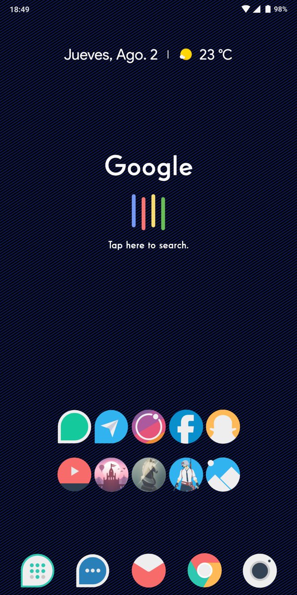 ESSE00001's tweet photo. #TuneaTuAndroid
@mgdeblas
• Nova Launcher (Grid 12 X 8 iconos al 125% de tamaño sin etiqueta, ocultar el dock)
• KWGT
• MateriAsh for KWGT (widget de Google)
• Minimal O (paquete de iconos)
• Another widget (widget del clima estilo pixel) https://t.co/N7PWKLA3lX