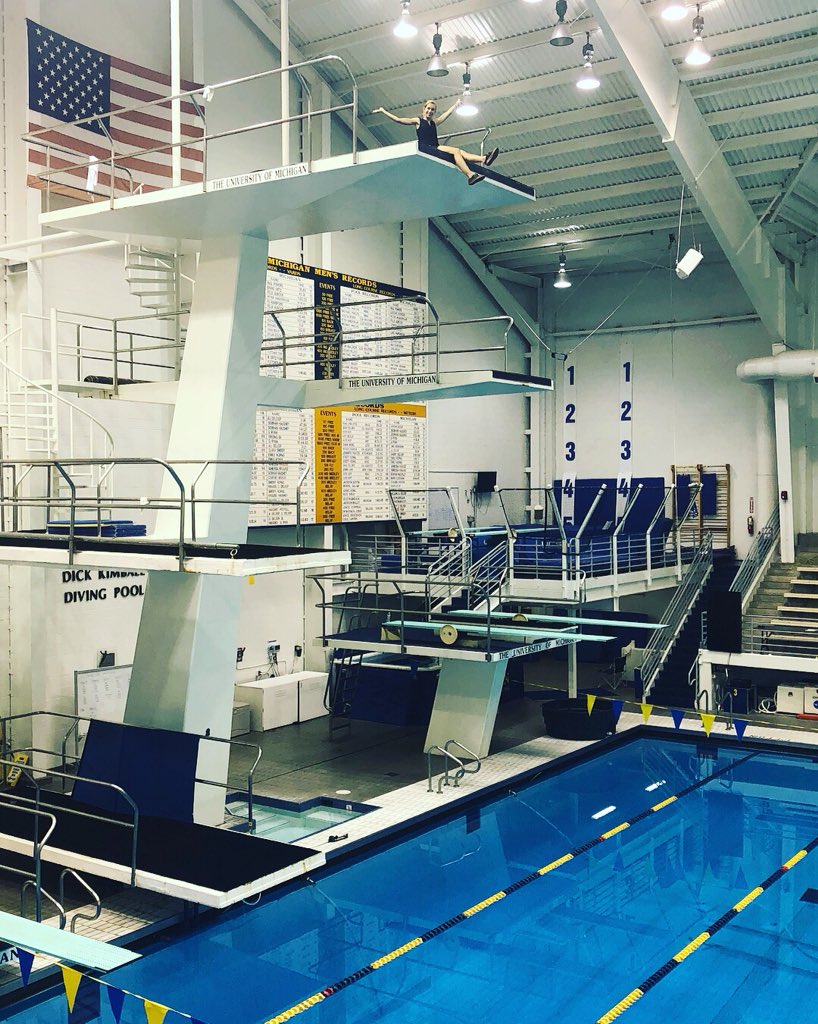 kohlitzmedia's tweet photo. When there’s a lull in the video shoot at the pool, the videographer will play. #breaktime #usdiving #videographer #videoshoot #videoproduction #divingboard #umichswimming #umichdiving https://t.co/efya11iWFC