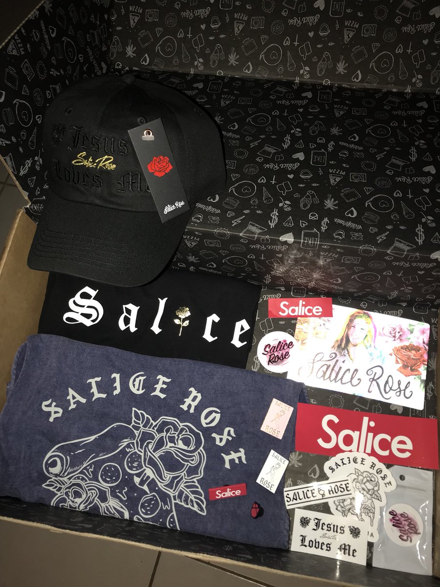 CBGOAT's tweet photo. Literally sooooo happy and excited that my Secret Salsa Box came in today!!! @salice_roseee thank youuuuu mama biscuit ❤️❤️❤️ https://t.co/YBgdqeJL7L