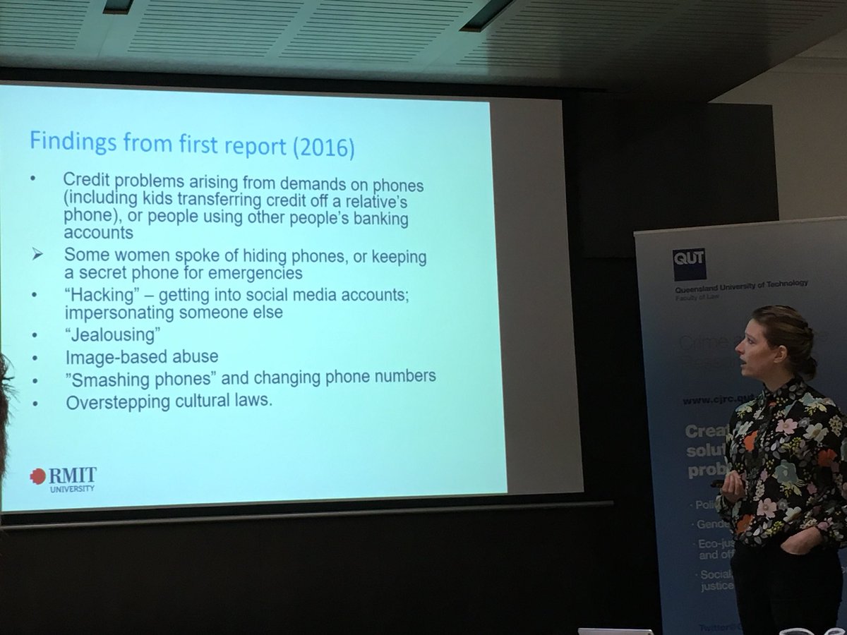 RosalieONeale's tweet photo. Really interesting overview by @ElinorRennie of cyber violence and safety in Aboriginal communities. Report of the study is at https://t.co/wtixuzpBb3  #DVTech18 https://t.co/D2JeCXRB2p