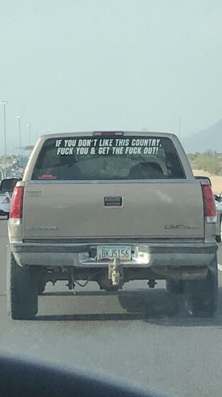 jordanator360's tweet photo. Owning the libs by putting my large new bumper sticker on the back of my truck https://t.co/n1D661wqlA