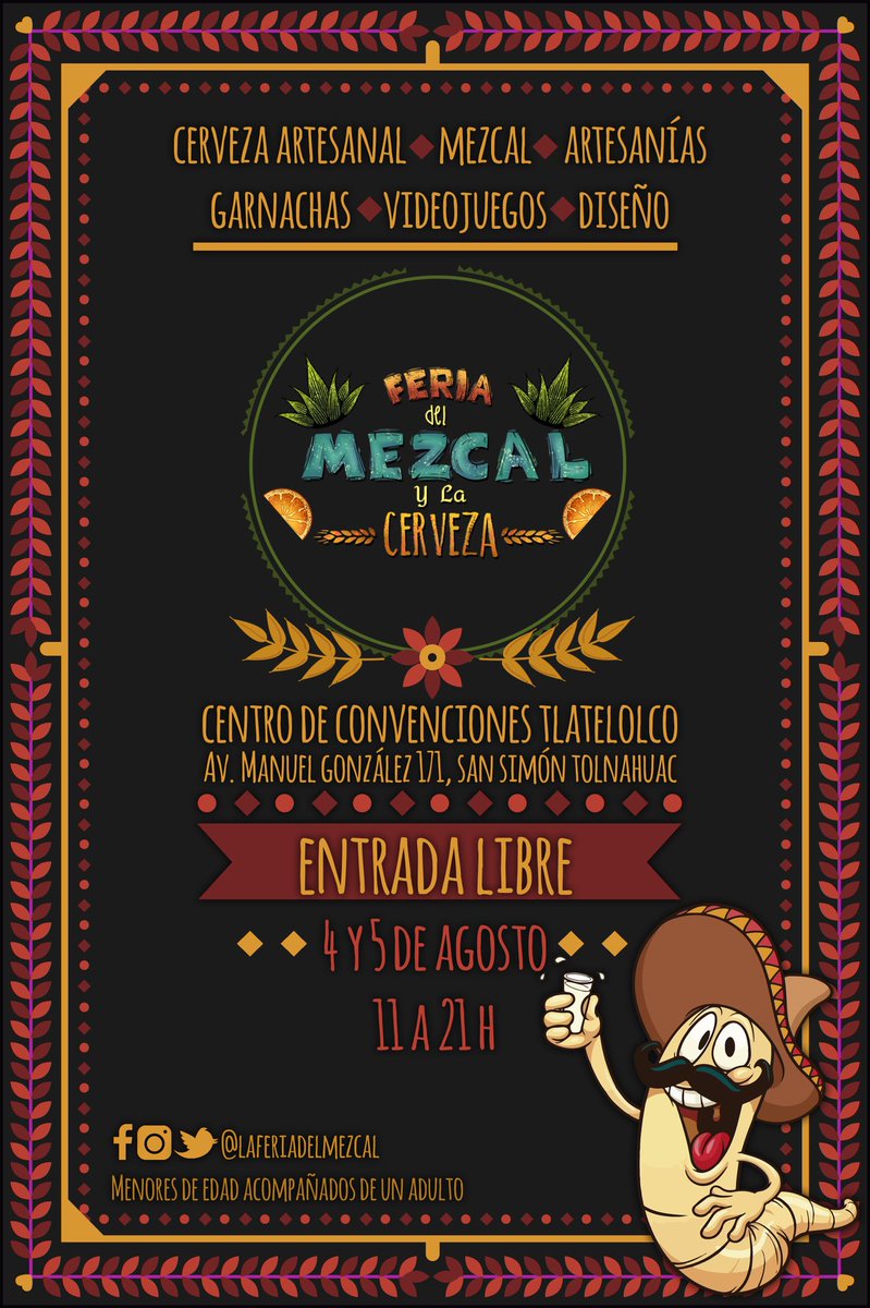 vkbcmx's tweet photo. Guerrer@s, los esperamos este fin de semana en @LaFeriadeMezcal. 

::: ENTRADA LIBRE ::: 

#BebeComoGuerrero https://t.co/bJWFiHt3oq