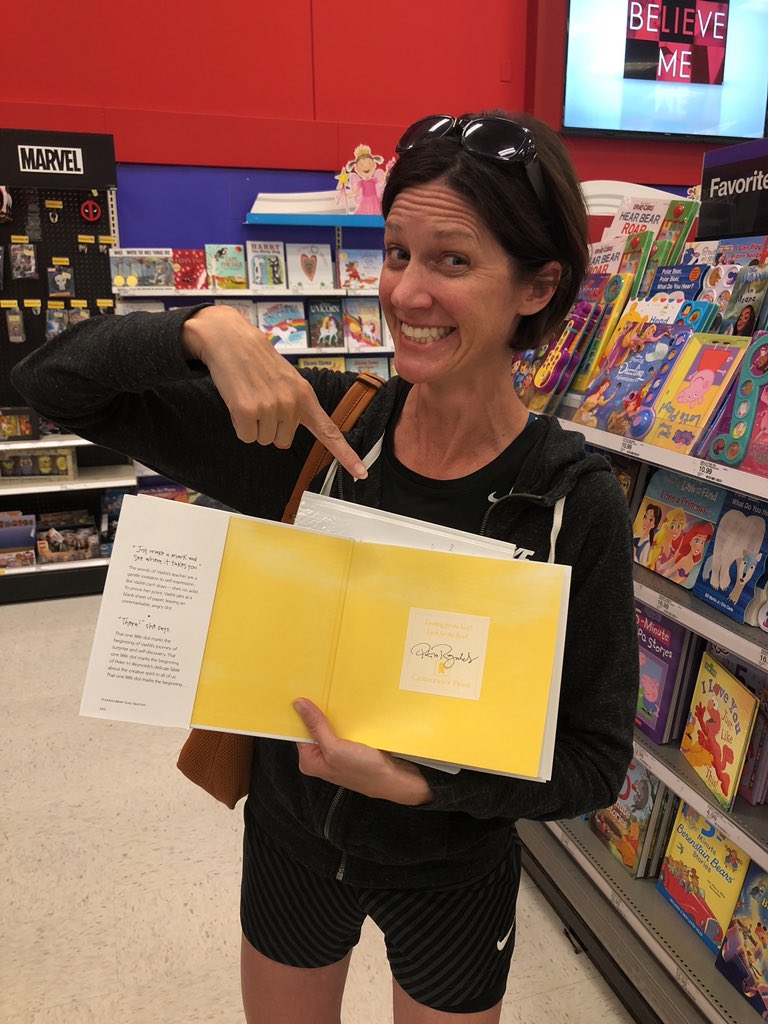 libraryfishlnhs's tweet photo. @peterhreynolds @Target Found one!@target #TargetDot #GoldenTicket #kidlit https://t.co/CGQt42ki8L