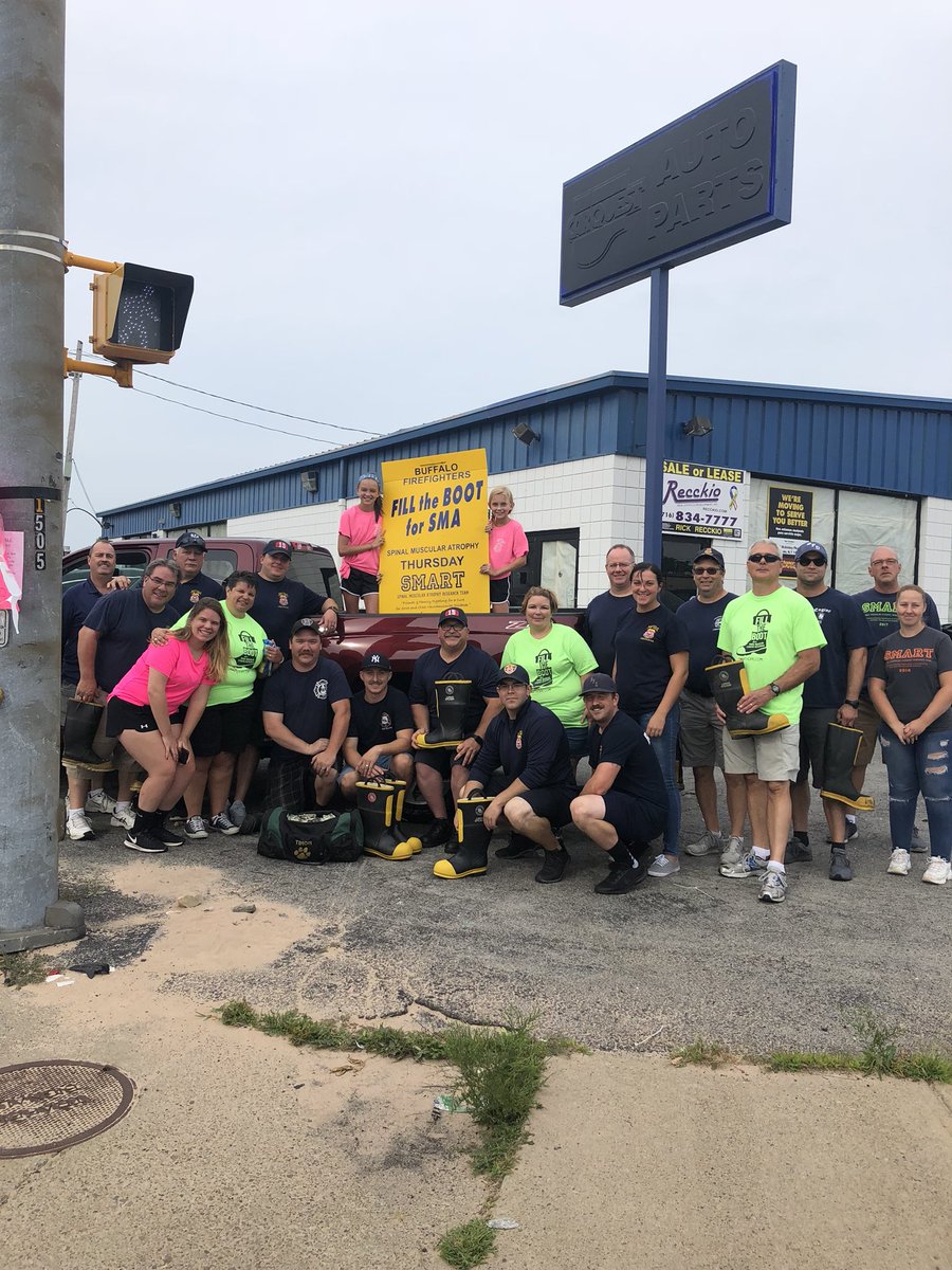 Earlier today,  100+ of our members flooded 7 street corners across Buffalo to “fill the boot”. All donations went to benefit SMART (Spinal Muscular Atrophy Research Team). Thank you to all of those who helped out,  and especially to the generous citzens of Buffalo.