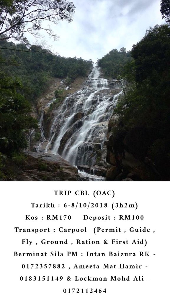 Trip CBL - OAC 
Jom santai2 layan waterfall.. Lepak layan view beramai2..