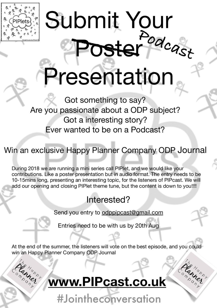 odpPIPcast's tweet photo. You still have a chance of wining a @happyplanner_co ODP planner! All you need to do is submit your PIPlet!!! Listen to a great example https://t.co/AZHxFk4kjZ #ODP #PIPlet https://t.co/DsWPEel4CT