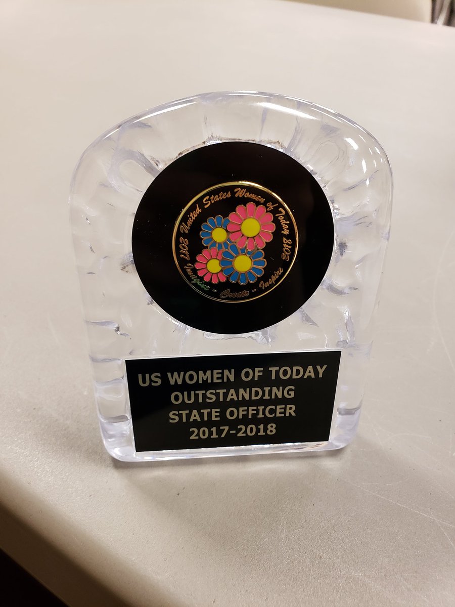 I received the US Women of Today Outstanding State Officer award from when I served on the MN Exec Council as District 5 Director last year. It is such an honor and I am so proud to be part of an organization that is making our communities better. #mnwt #lovetovolunteer