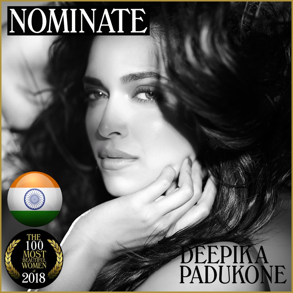 Dtopbeautyworld's tweet photo. DEEPIKA PADUKONE ! NOMINATE TO 100 MOST BEAUTIFUL WOMEN OF 2018 
#TBWORLD2018 #DeepikaPadukone #INDIA @deepikapadukone https://t.co/M6q4a0BV1Z