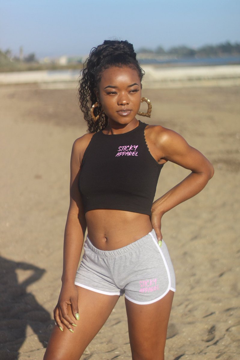 __claaaaudia's tweet photo. NEW MERCH WITH @stickyapparel17 ladies go check out or new woman’s clothing 🍦🤤🛍 SHOP NOW! 
-Booty shorts :$15
-crop top pink print :$15
-crop top white print: $15
-V-Cut crop top: $15
#RT #sticky link in bio 👆🏽 https://t.co/gRRzeG7RhK