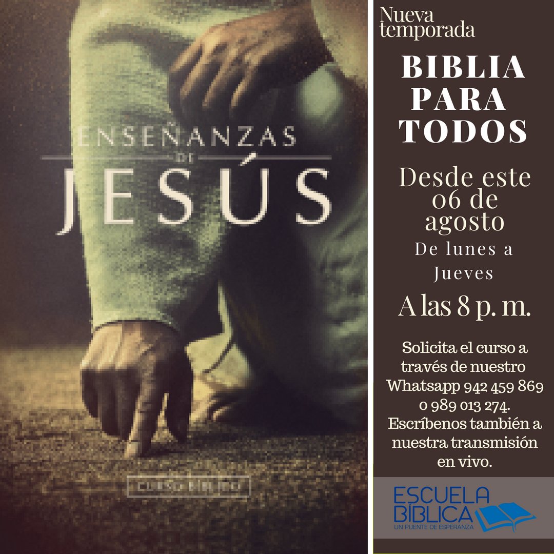 RuthChalco's tweet photo. #DesafíoPosible #BibliaFácil #EnseñanzasDeJesús #EscuelaBïblica @NuevoTiempoPeru Lanzamiento 6 de agosto. ¡Felices los que reciben su curso gratuito! Descarga virtual  https://t.co/z8BB1xGWGU  @AdventistasUPN @AdventistasUPS https://t.co/Hi3VXeWtum