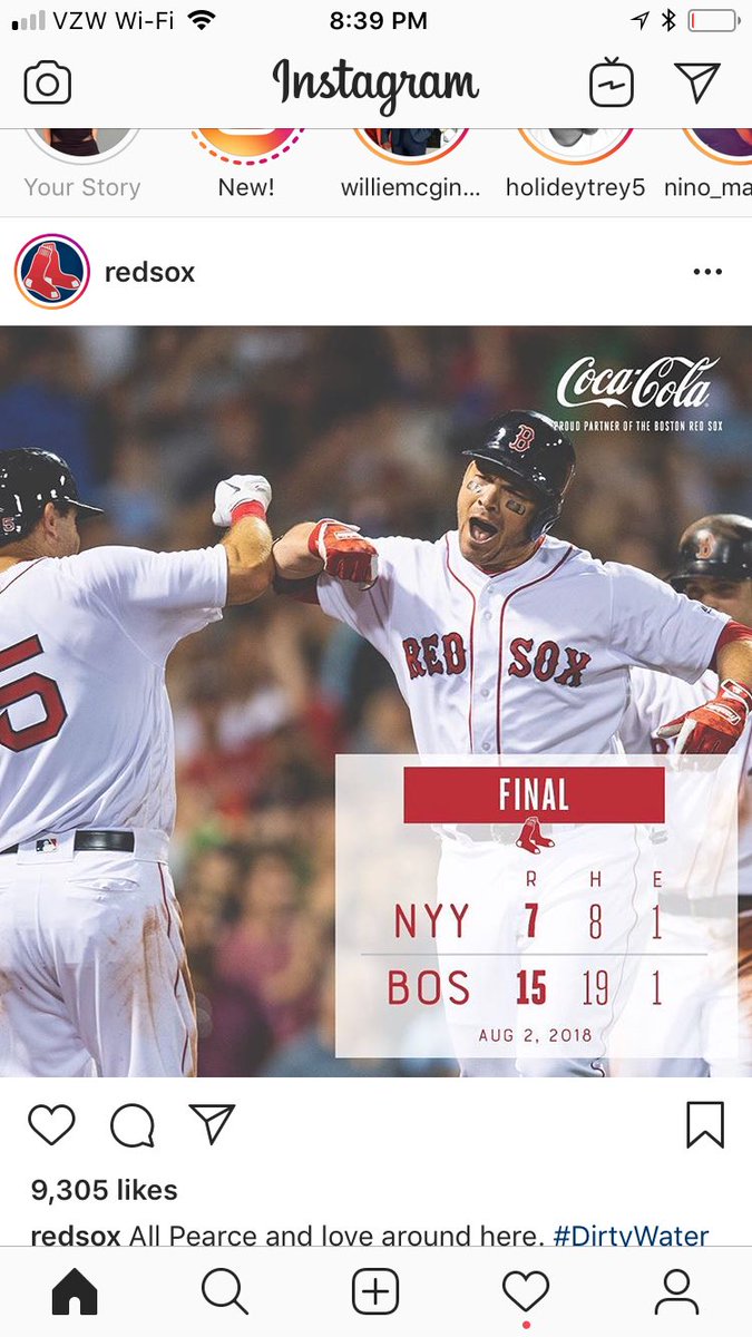AmberTheoharis's tweet photo. Oh look what happened ⁦@Michael_Fabiano. That’s a lot of runs. Those ⁦@RedSox⁩ sure look happy👀 https://t.co/KHl2VmFI8F
