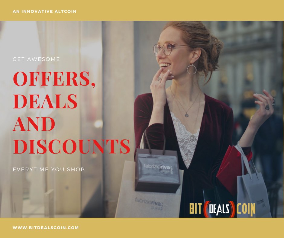 bitdeals1's tweet photo. Offers, deals and discounts for you #bitdealscoin
#cryptocurrency #bitcoin #shopping #tokens #digitalcurrency #cryptocurrency #cryptomarket https://t.co/4DatGztLBE