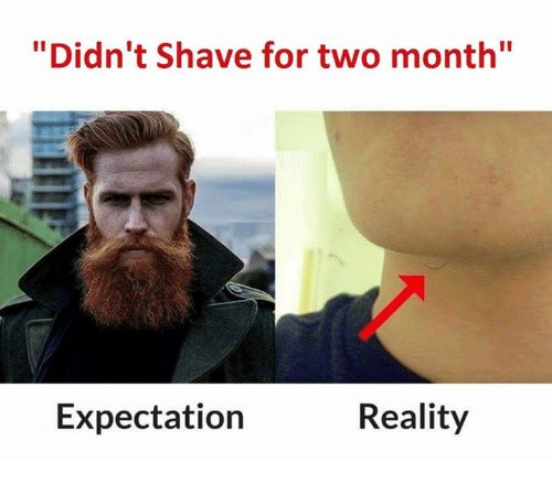 GuysGrooming's tweet photo. Expectations vs Reality https://t.co/vw5dh0MVdw