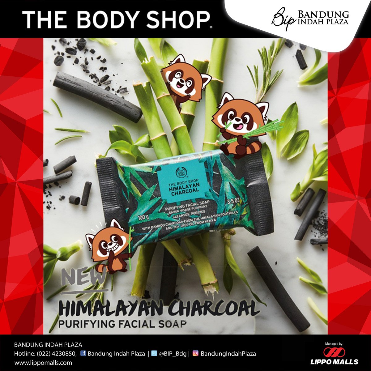 Hi Beauty Lovers,

Not getting enough of @thebodyshopindo Himalayan Charcoal? 
Well, try our NEW Himalayan Charcoal Purifying Facial Soap! We bet you'll love it because it does make you look good, feel good, and do good! 

#rewildingtheworld

#BIP
#BIPjuara
#YukKeBIP