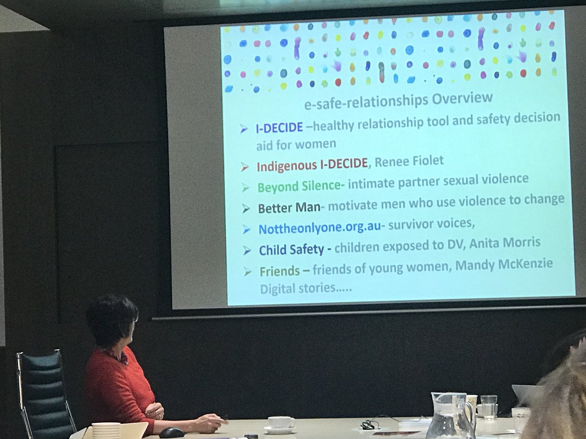 DrBridgetHarris's tweet photo. On the raft of work being conducted by @hegarty_kelsey and staff and students at University of Melbourne #DVtech18 https://t.co/8d0GtnujKm