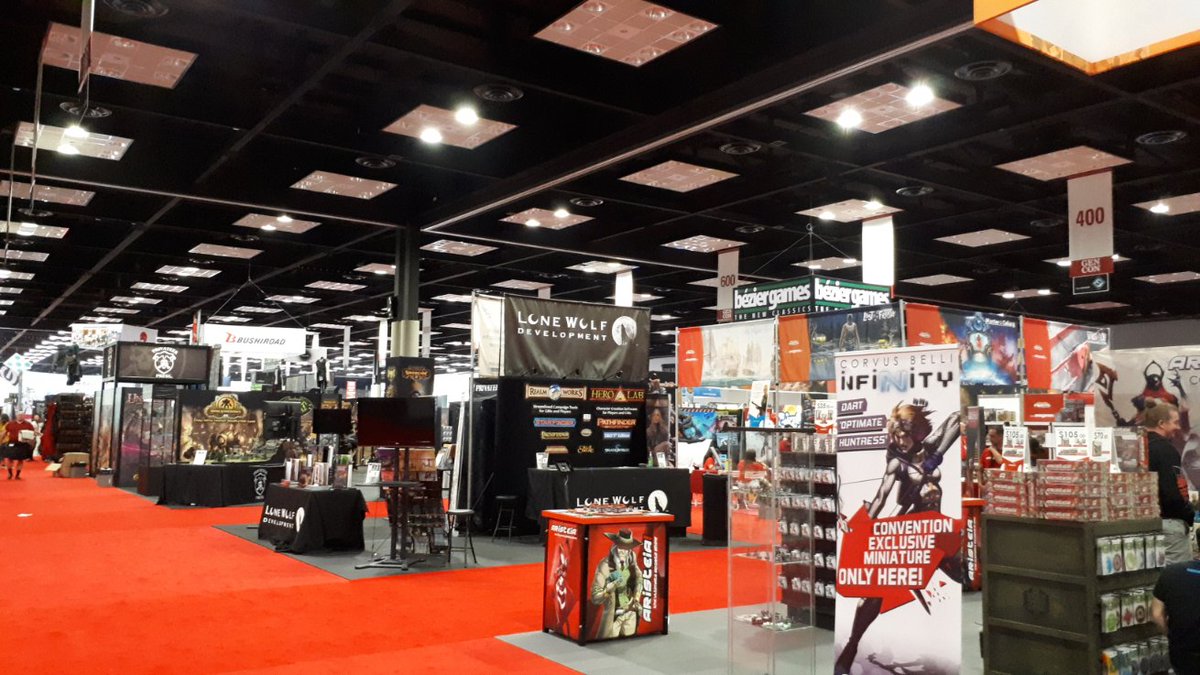 The exhibit hall empties out after the first day of Gen Con #gencon