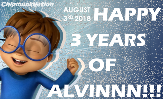 ChipmunkNation's tweet photo. Alvinnn!!! aired for the first time today, three years ago, in the US! Happy 3 years of Alvinnn!!! 🥳 #Alvinnn https://t.co/p4LQlw5nke