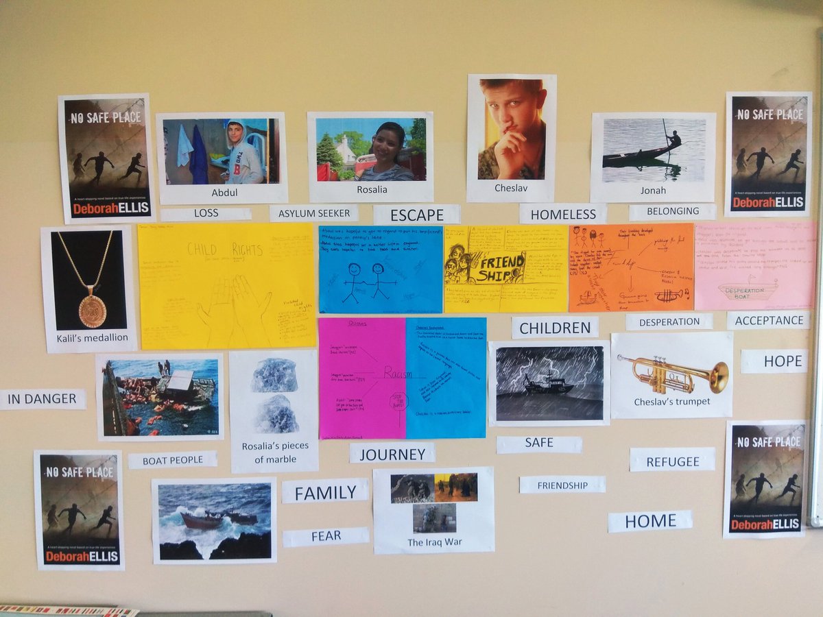 Brilliant display wall on 'No Safe Place' excellent job to Ms Barrow and students #collaboration #colllectiveefficacy