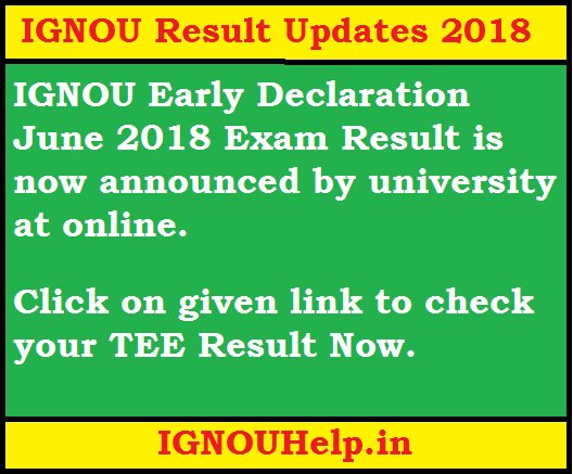 IGNOUHelp_in's tweet image. IGNOU Early Declaration June 2018 Result Declared. Checkout goo.gl/EZowGX